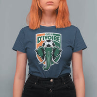 Côte D'ivoire Classic Ivory Coast Elephant Football T Shirt For Women Ivorians Pride