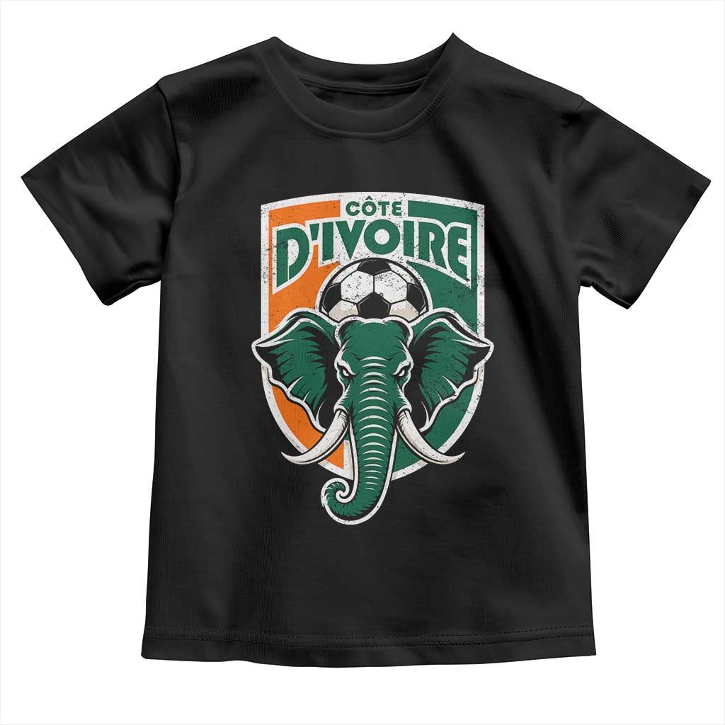 Côte D'ivoire Classic Ivory Coast Elephant Football Toddler T Shirt Ivorians Pride