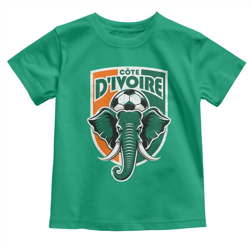 Côte D'ivoire Classic Ivory Coast Elephant Football Toddler T Shirt Ivorians Pride