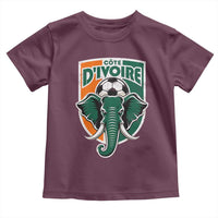 Côte D'ivoire Classic Ivory Coast Elephant Football Toddler T Shirt Ivorians Pride