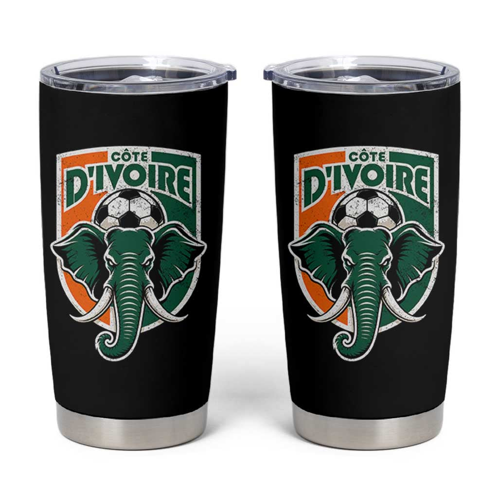 Côte D'ivoire Classic Ivory Coast Elephant Football Tumbler Cup Ivorians Pride