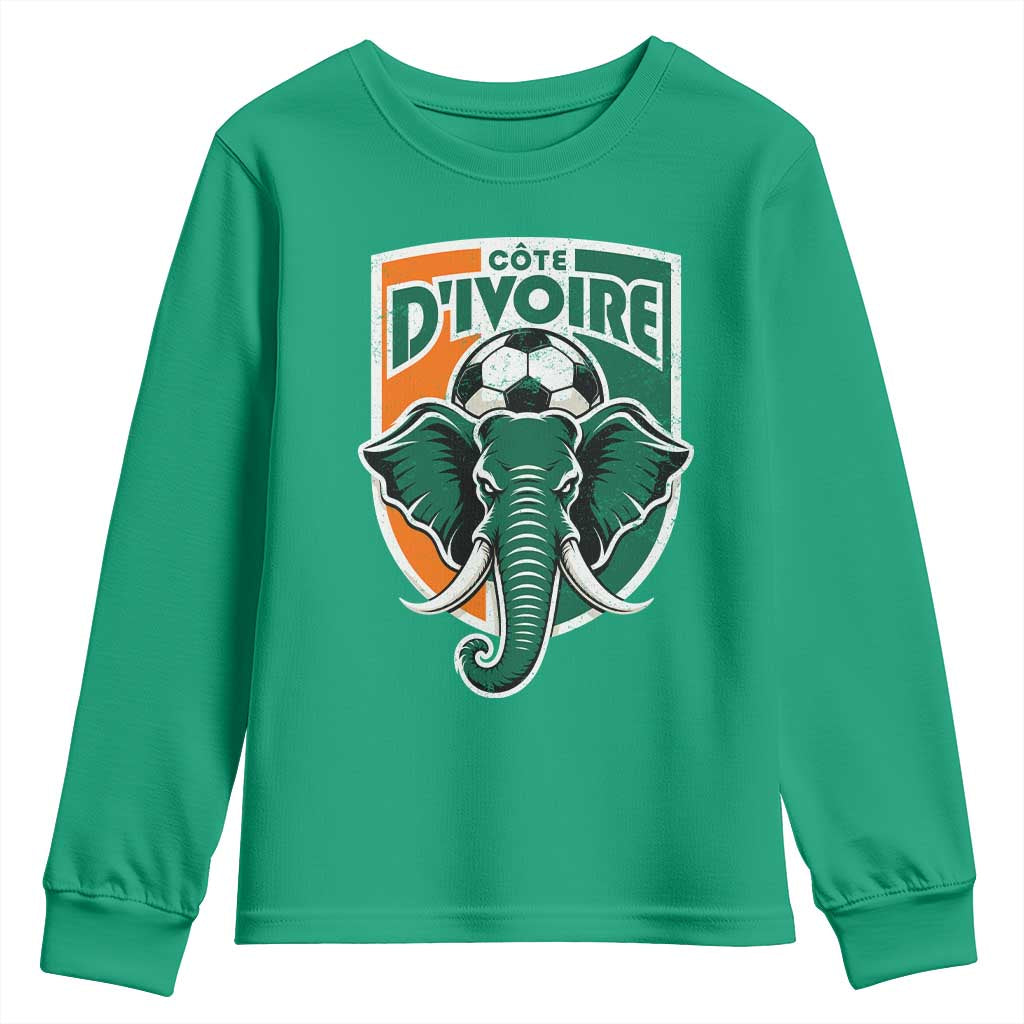Côte D'ivoire Classic Ivory Coast Elephant Football Youth Sweatshirt Ivorians Pride