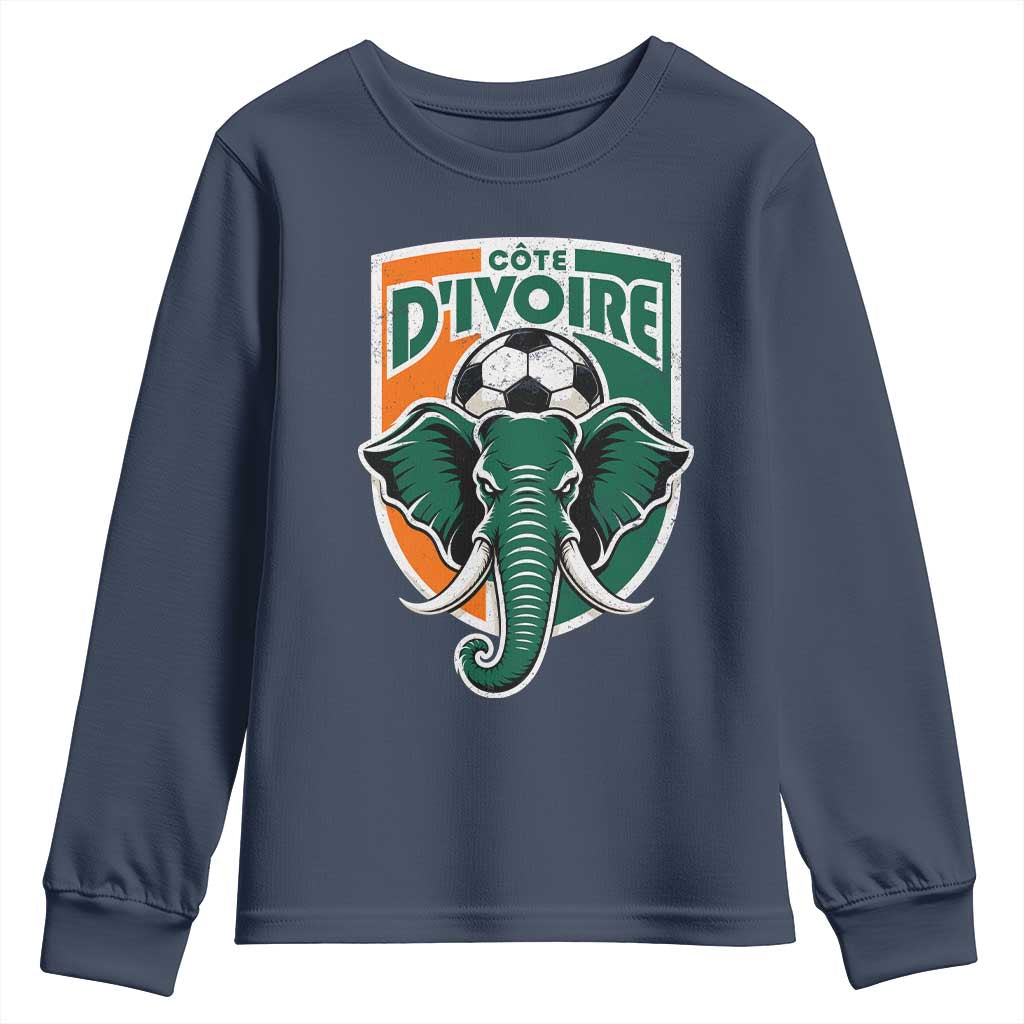 Côte D'ivoire Classic Ivory Coast Elephant Football Youth Sweatshirt Ivorians Pride