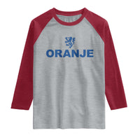 Oranje Holland Emblem Lion Nederland Dutch Heritage Raglan Shirt
