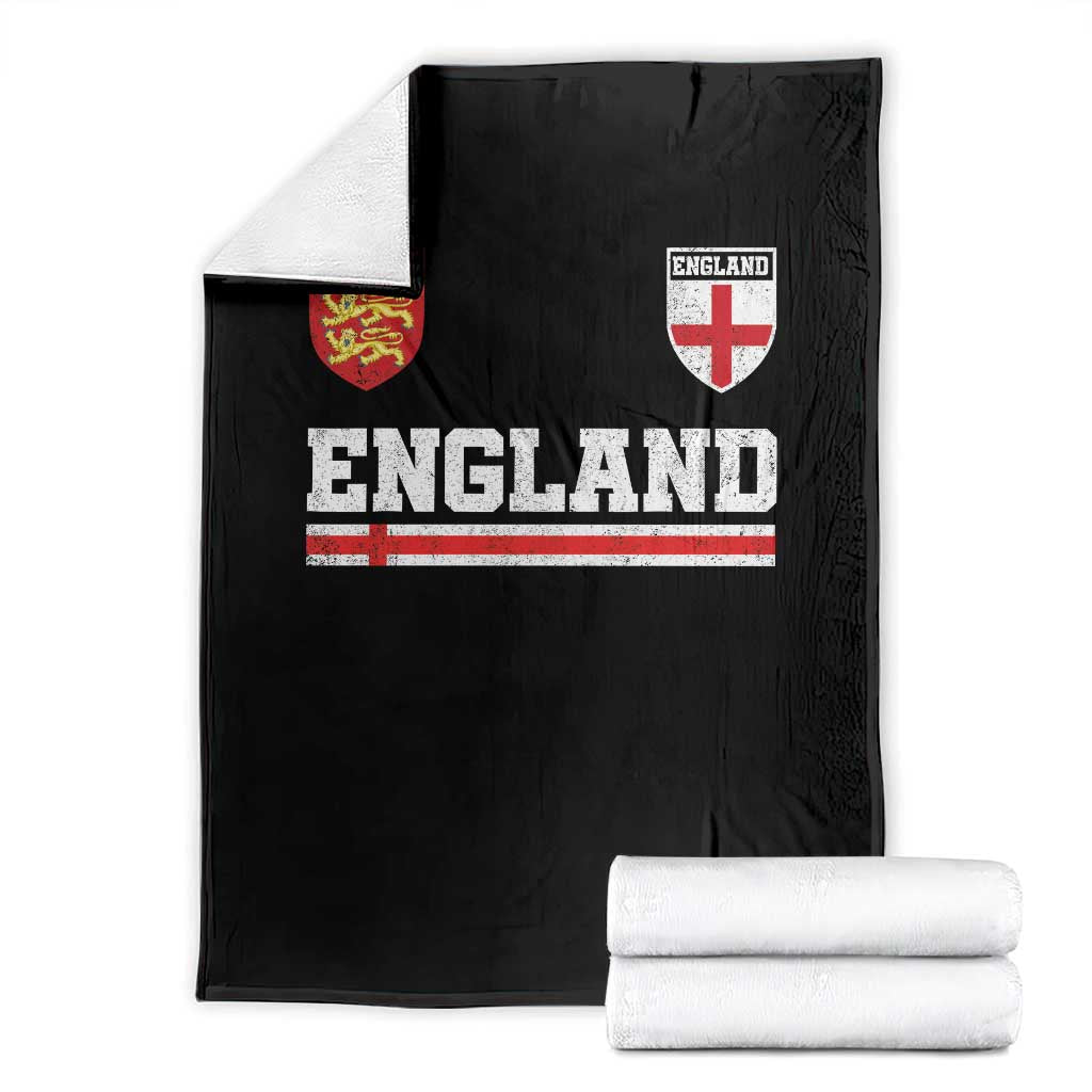 England Three Lions Symbol Red Cross Athletic Jersey Style Throw Blanket