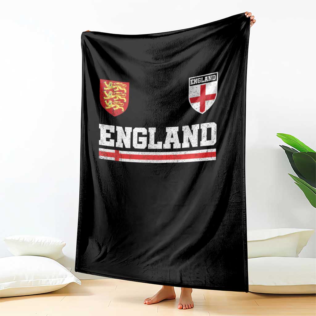 England Three Lions Symbol Red Cross Athletic Jersey Style Throw Blanket