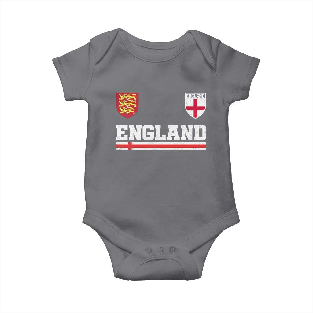 England Three Lions Symbol Red Cross Athletic Jersey Style Baby Onesie