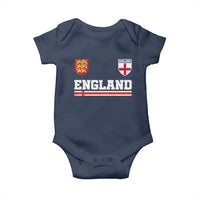 England Three Lions Symbol Red Cross Athletic Jersey Style Baby Onesie
