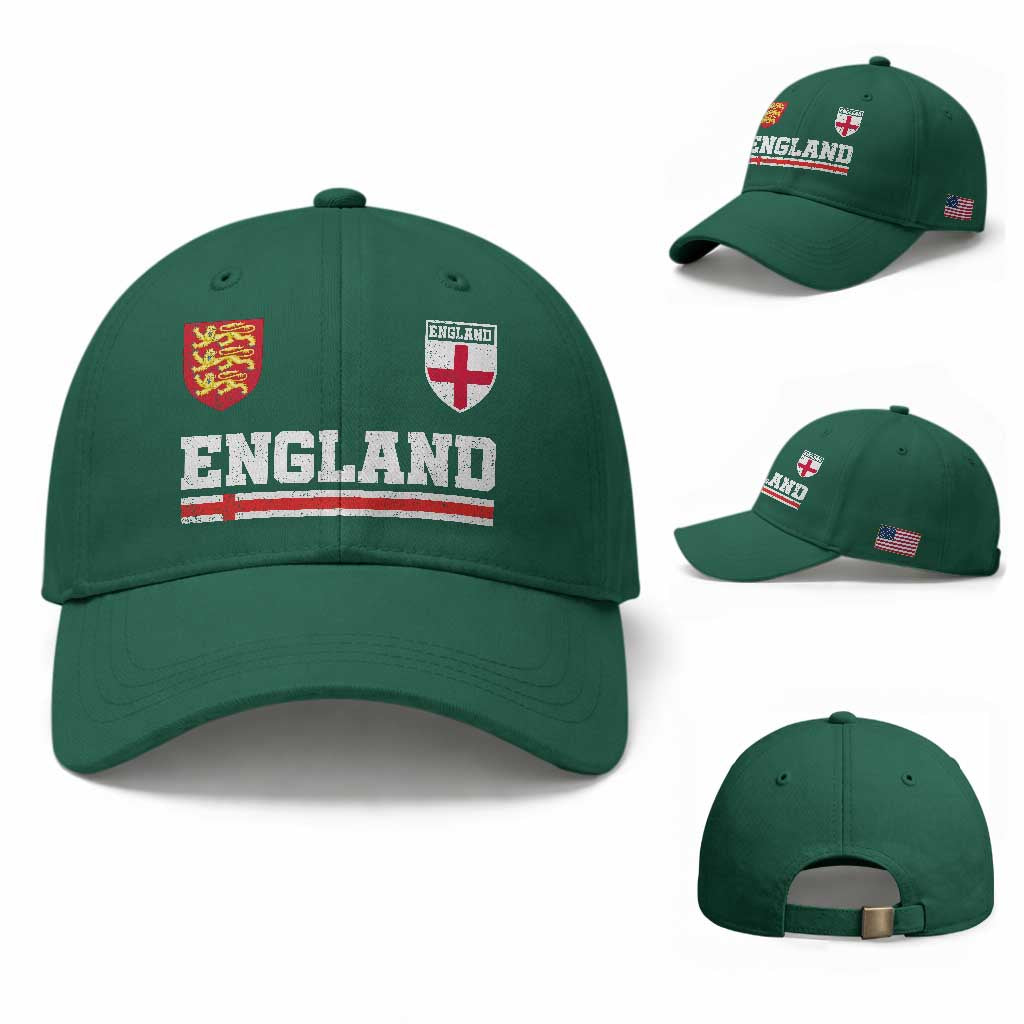 England Three Lions Symbol Red Cross Athletic Jersey Style Baseball Cap
