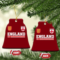 England Three Lions Symbol Red Cross Athletic Jersey Style Ceramic Ornament