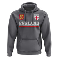 England Three Lions Symbol Red Cross Athletic Jersey Style Hoodie