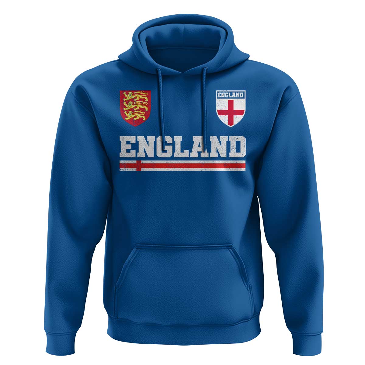 England Three Lions Symbol Red Cross Athletic Jersey Style Hoodie
