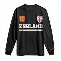 England Three Lions Symbol Red Cross Athletic Jersey Style Long Sleeve Shirt