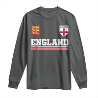 England Three Lions Symbol Red Cross Athletic Jersey Style Long Sleeve Shirt