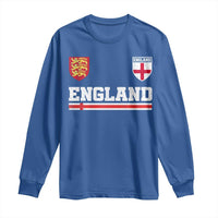England Three Lions Symbol Red Cross Athletic Jersey Style Long Sleeve Shirt