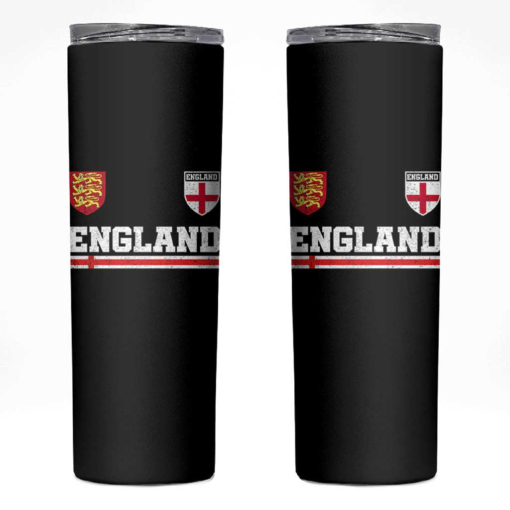 England Three Lions Symbol Red Cross Athletic Jersey Style Skinny Tumbler