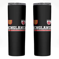 England Three Lions Symbol Red Cross Athletic Jersey Style Skinny Tumbler