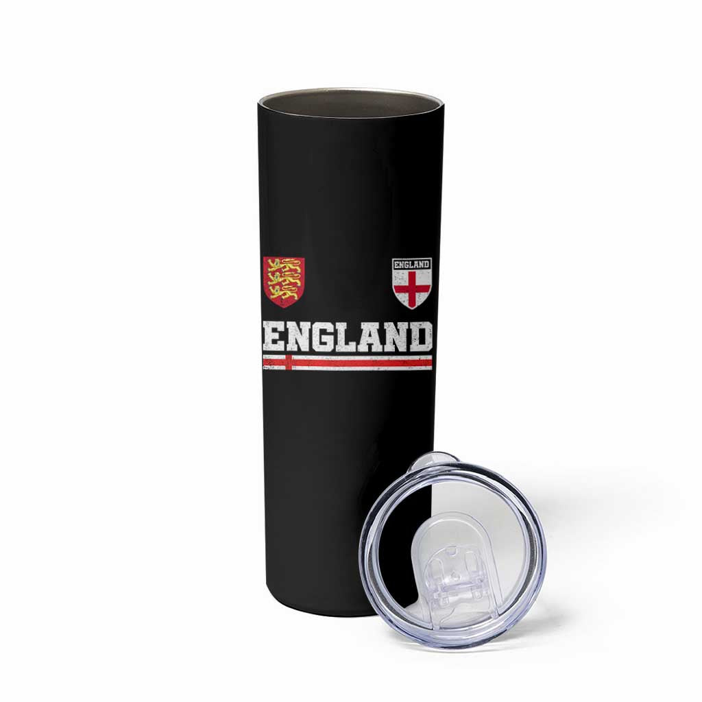 England Three Lions Symbol Red Cross Athletic Jersey Style Skinny Tumbler