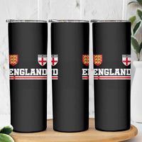 England Three Lions Symbol Red Cross Athletic Jersey Style Skinny Tumbler