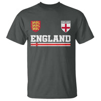 England Three Lions Symbol Red Cross Athletic Jersey Style T Shirt