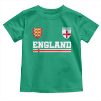 England Three Lions Symbol Red Cross Athletic Jersey Style Toddler T Shirt