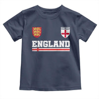 England Three Lions Symbol Red Cross Athletic Jersey Style Toddler T Shirt