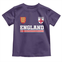 England Three Lions Symbol Red Cross Athletic Jersey Style Toddler T Shirt