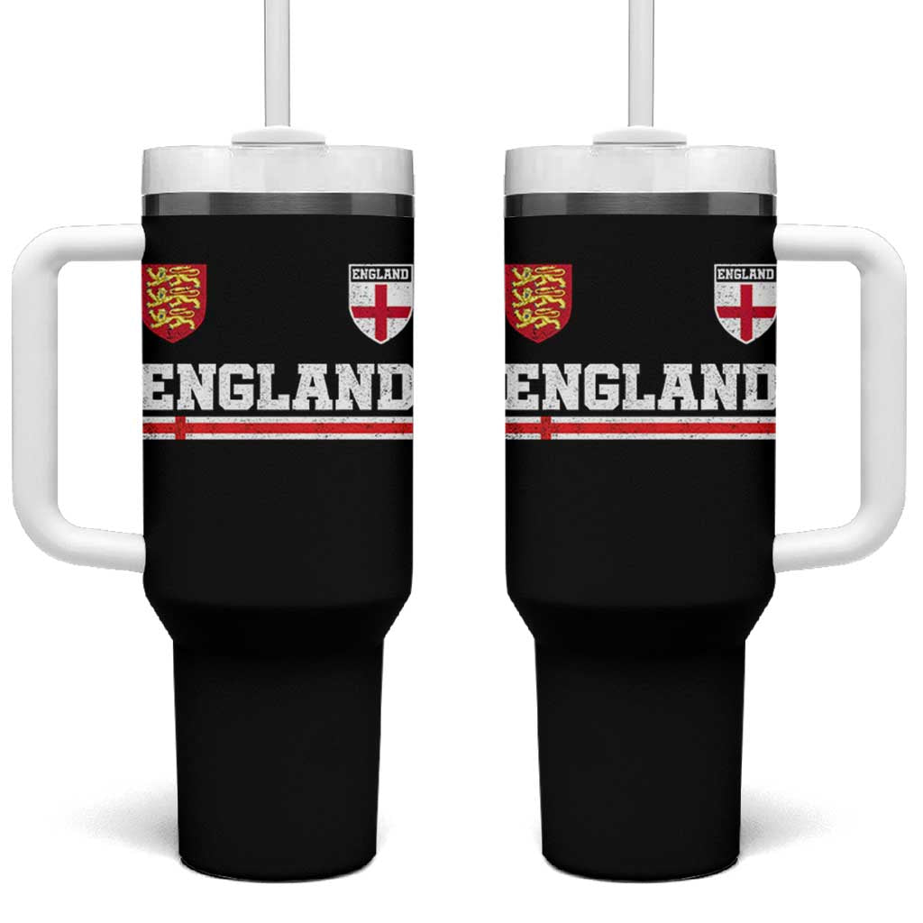 England Three Lions Symbol Red Cross Athletic Jersey Style Tumbler With Handle