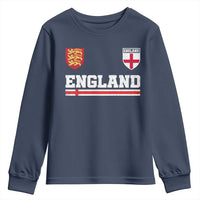England Three Lions Symbol Red Cross Athletic Jersey Style Youth Sweatshirt