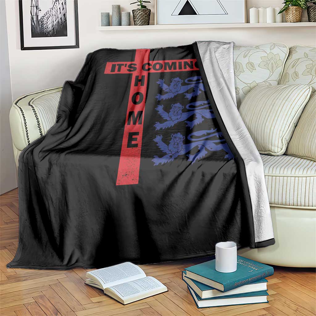 It Is Coming Home England Football Throw Blanket St George Cross Three Lions
