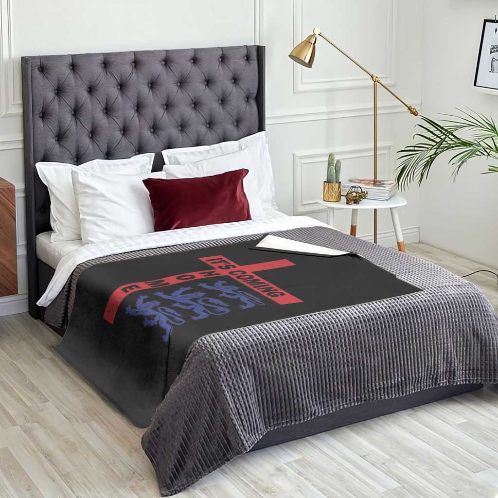 It Is Coming Home England Football Throw Blanket St George Cross Three Lions