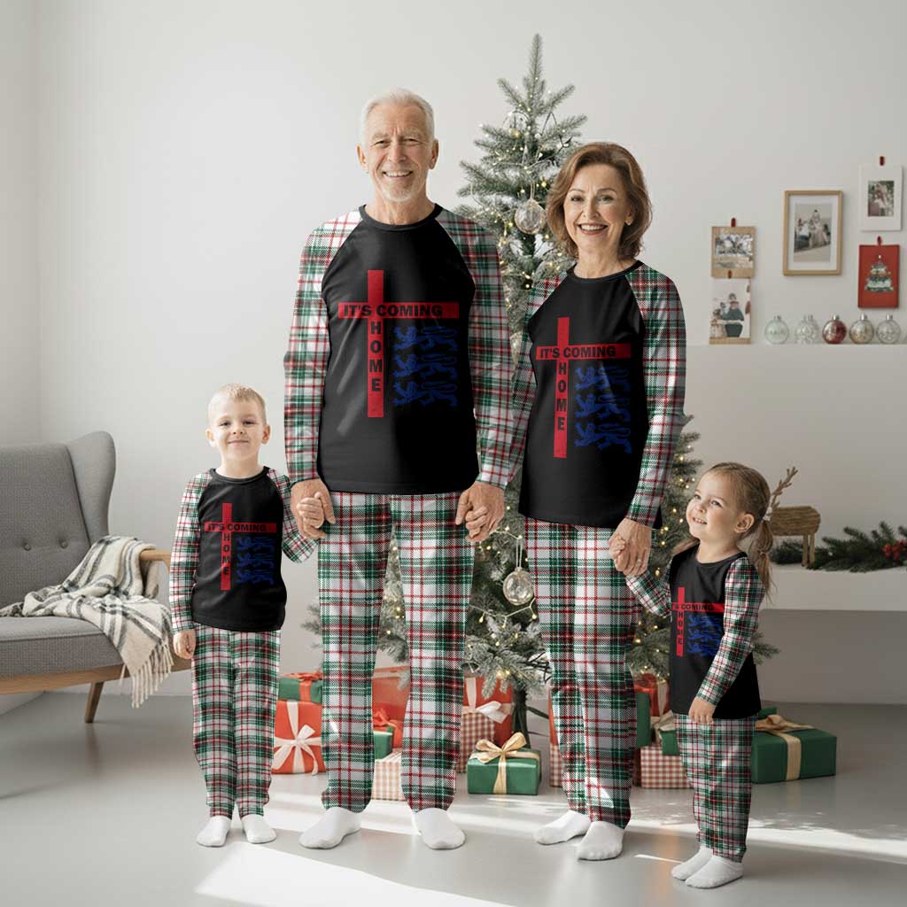 It Is Coming Home England Football Plaid Pajama Set St George Cross Three Lions