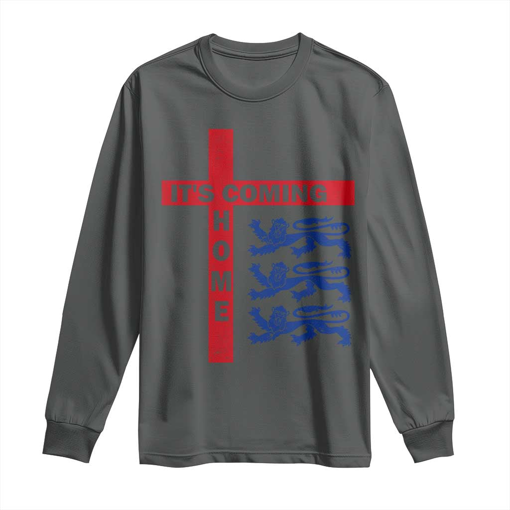 It Is Coming Home England Football Long Sleeve Shirt St George Cross Three Lions