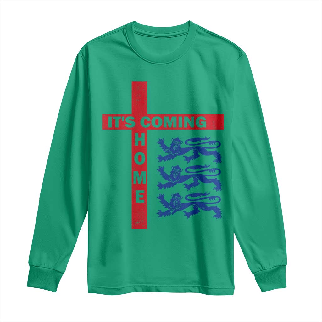 It Is Coming Home England Football Long Sleeve Shirt St George Cross Three Lions