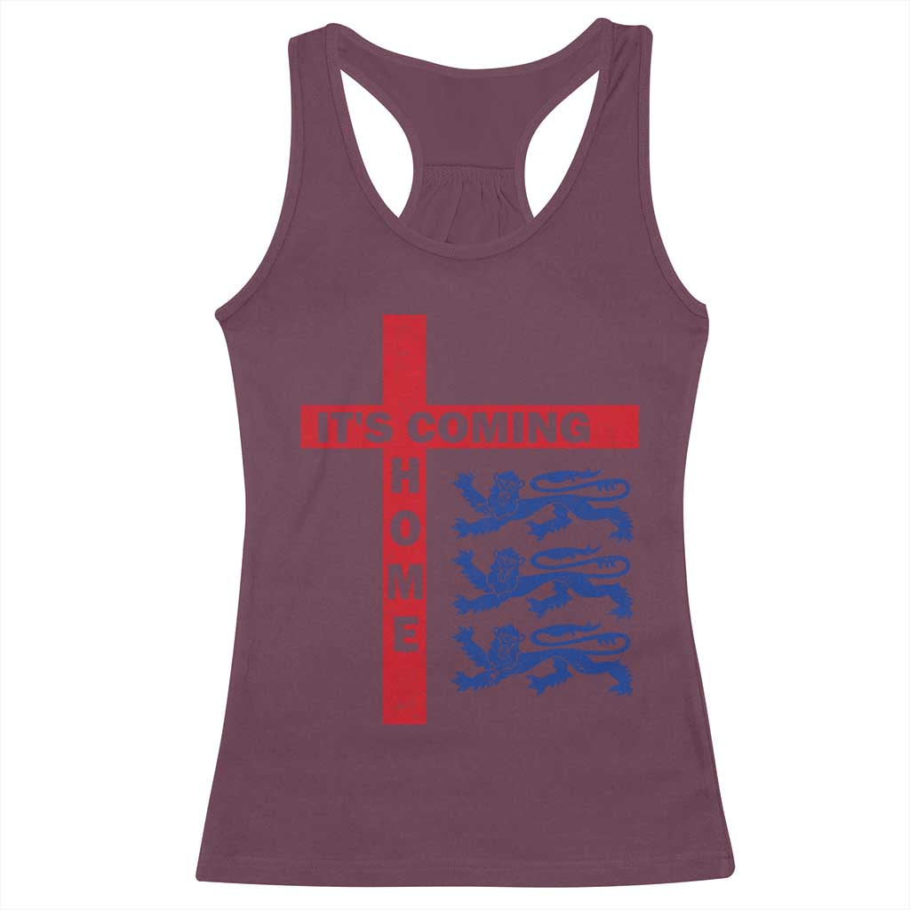 It Is Coming Home England Football Racerback Tank Top St George Cross Three Lions