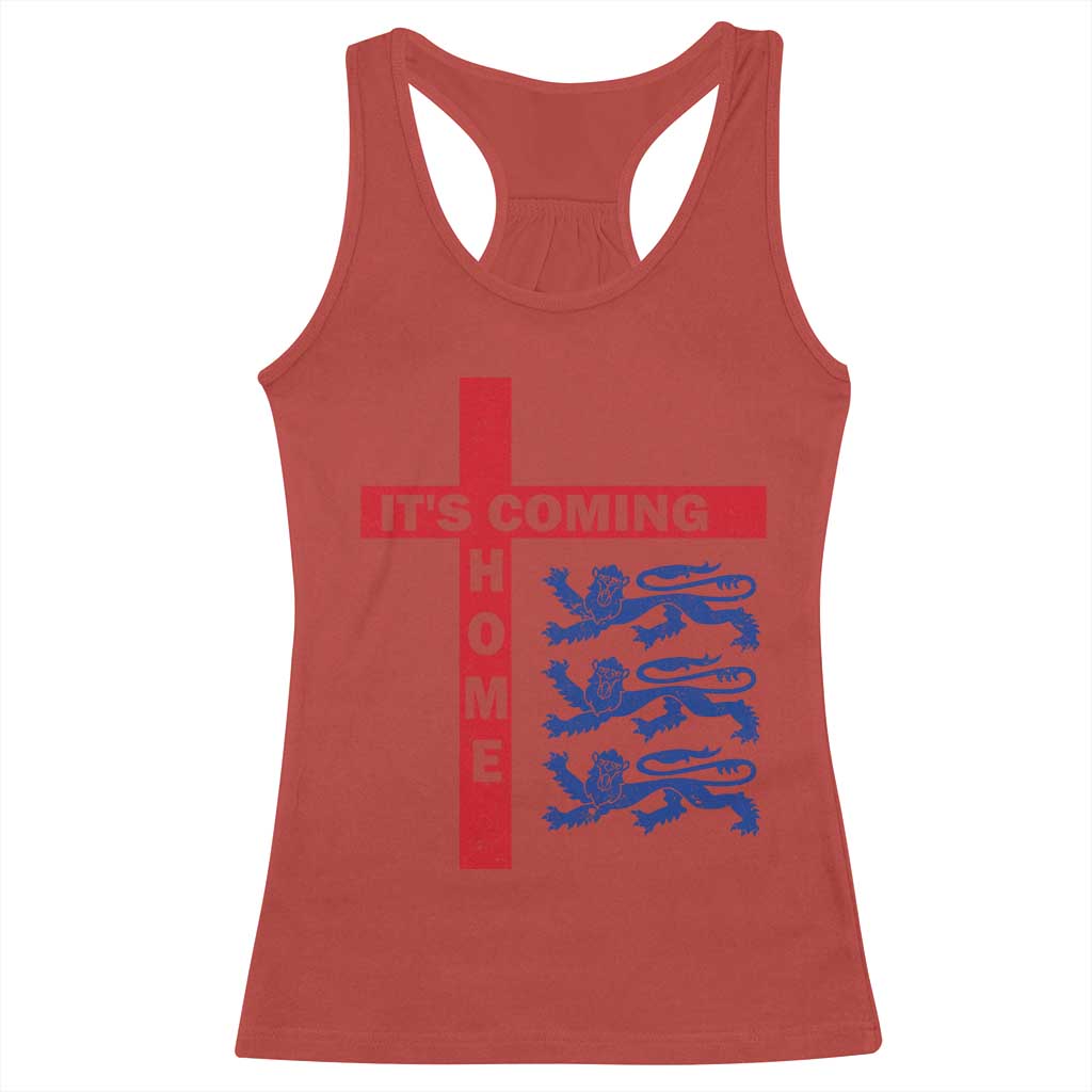 It Is Coming Home England Football Racerback Tank Top St George Cross Three Lions