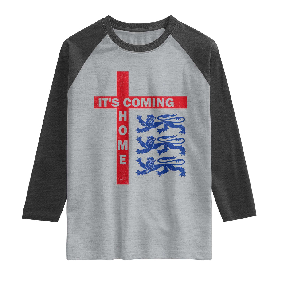 It Is Coming Home England Football Raglan Shirt St George Cross Three Lions