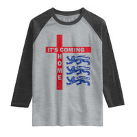 It Is Coming Home England Football Raglan Shirt St George Cross Three Lions