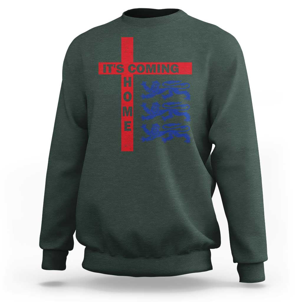 It Is Coming Home England Football Sweatshirt St George Cross Three Lions