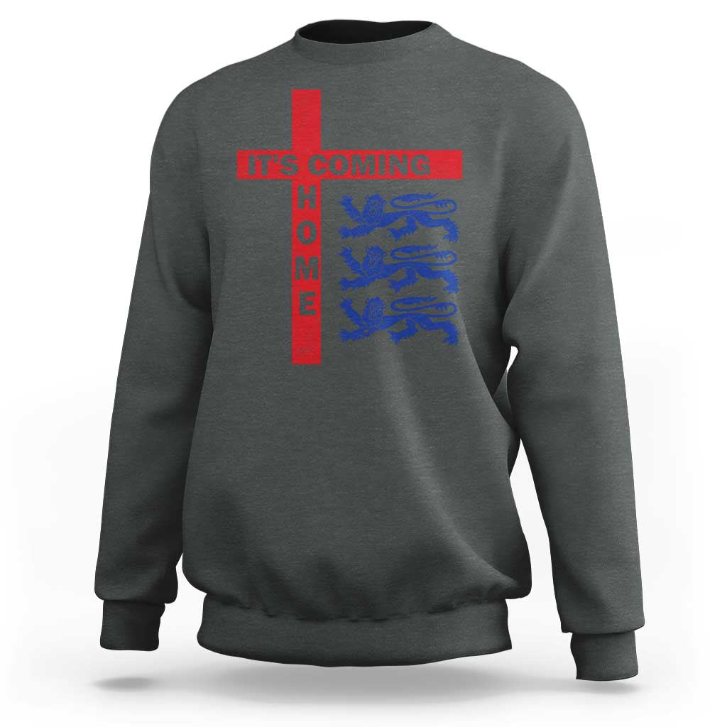 It Is Coming Home England Football Sweatshirt St George Cross Three Lions