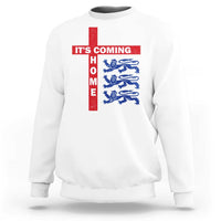 It Is Coming Home England Football Sweatshirt St George Cross Three Lions