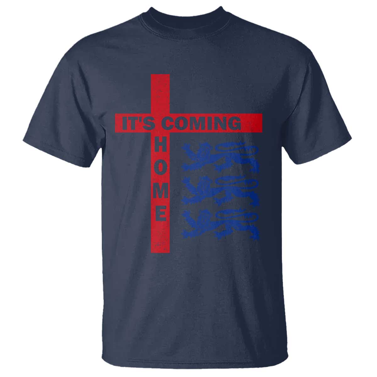 It Is Coming Home England Football T Shirt St George Cross Three Lions