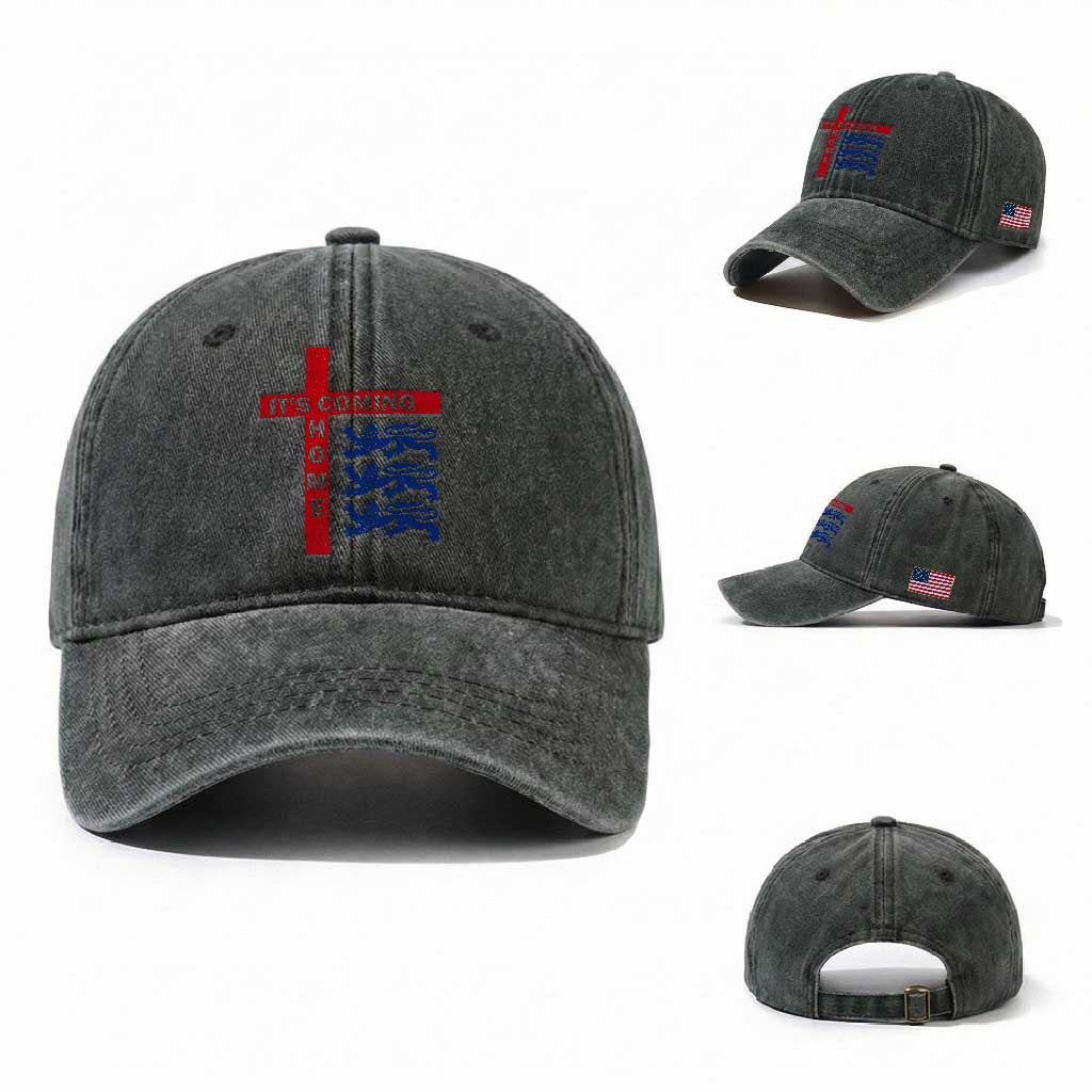 It Is Coming Home England Football Washed Cotton Baseball Cap St George Cross Three Lions