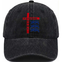 It Is Coming Home England Football Washed Cotton Baseball Cap St George Cross Three Lions