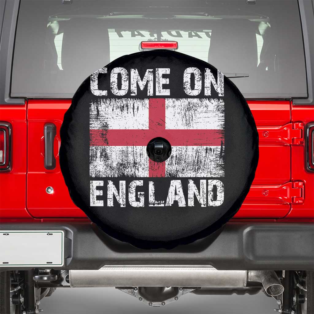 Come On England Spare Tire Cover Vintage St George Cross Flag Football Fan