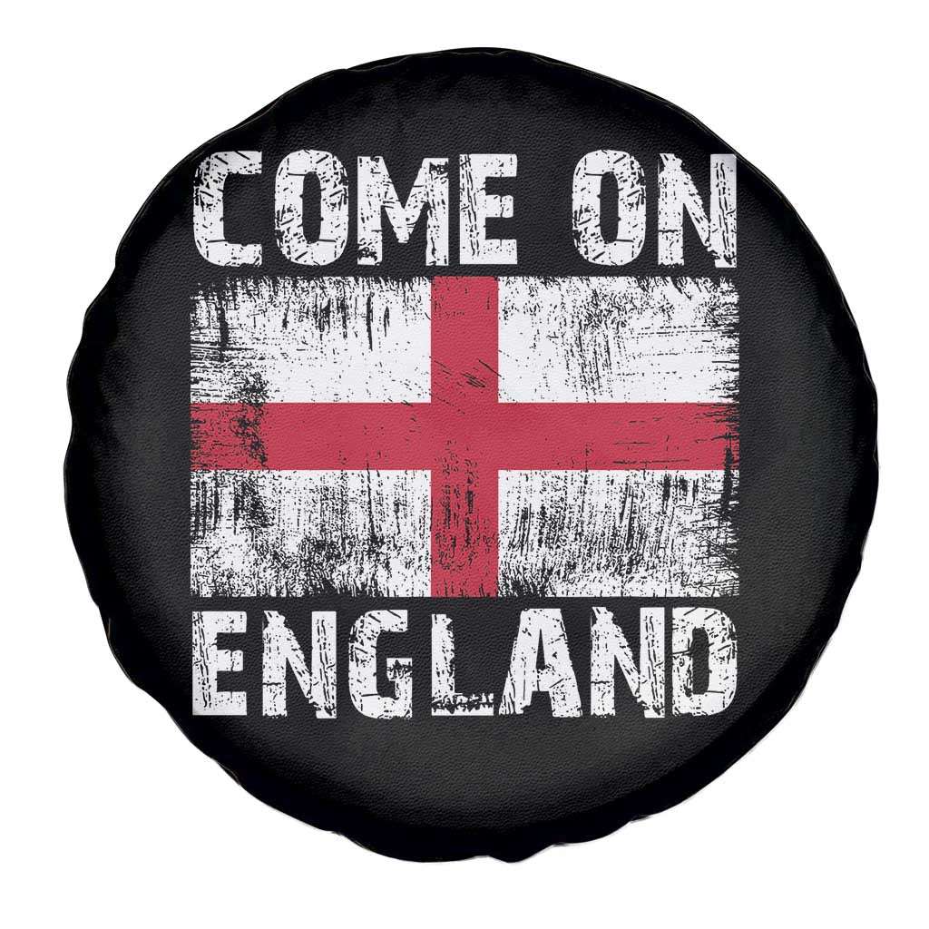 Come On England Spare Tire Cover Vintage St George Cross Flag Football Fan