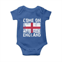 Come On England Baby Onesie Vintage St George Cross Flag Football Fan