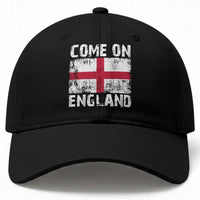 Come On England Baseball Cap Vintage St George Cross Flag Football Fan