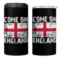 Come On England 4 in 1 Can Cooler Tumbler Vintage St George Cross Flag Football Fan