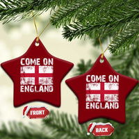 Come On England Ceramic Ornament Vintage St George Cross Flag Football Fan